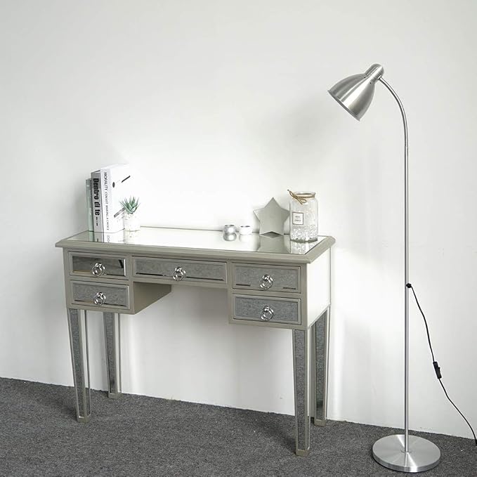 Silver Mirrored With 5 Drawers
