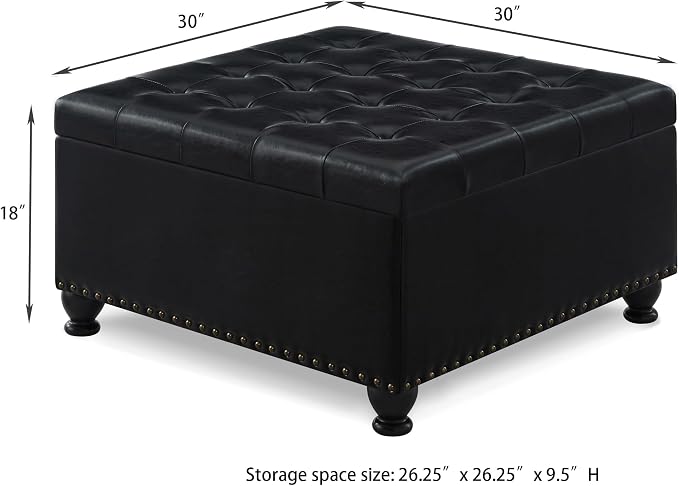 Black Pu+fax Leather