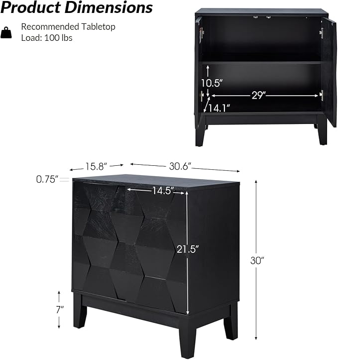 Black 2 Pc 2-doors