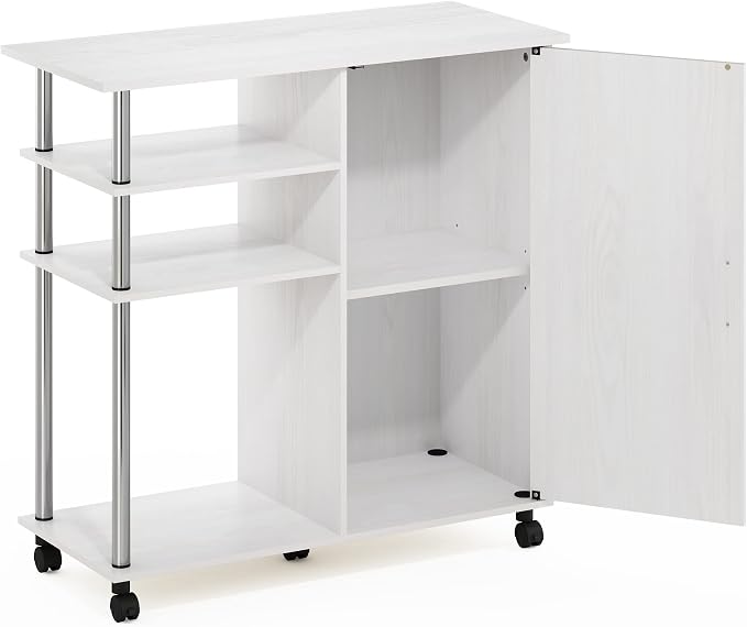 White Wood/Stainless Steel