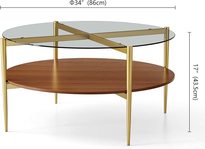 Clear & Walnut