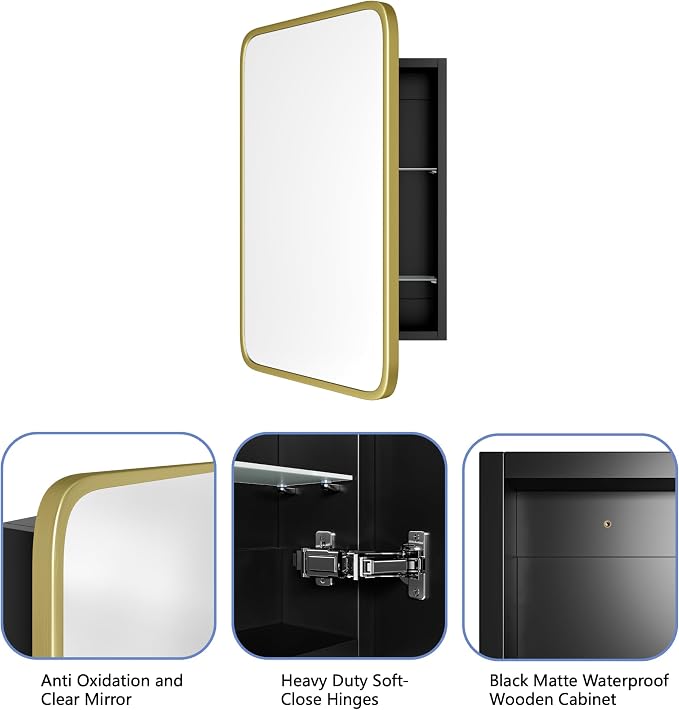Brushed Gold Metal Frame