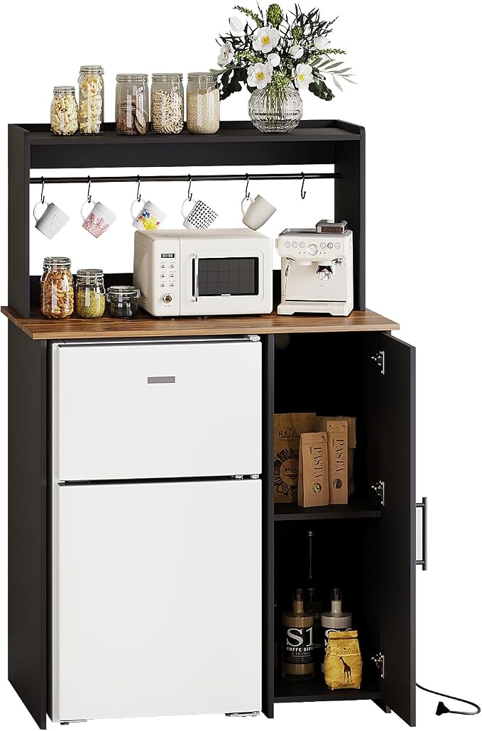 Mini Fridge Cabinet-black