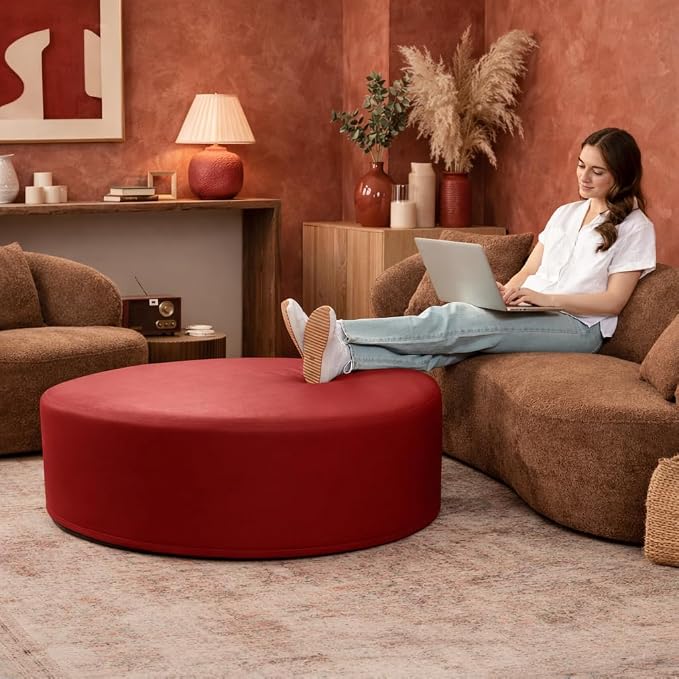 Faux Leather Crimson