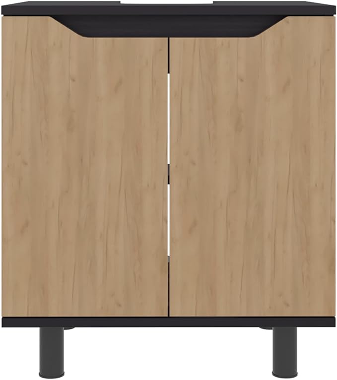 Black, Natural Oak