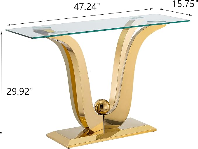 Gold Console Table