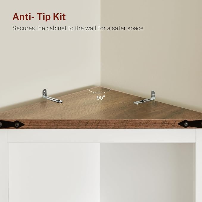 White +Open Shelf