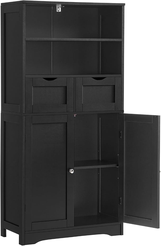 Black, 2 Drawers