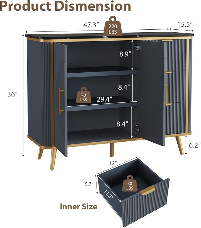 Navy Blue-3draws