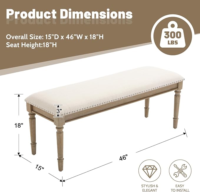 Linen Beige, Nailhead Trim