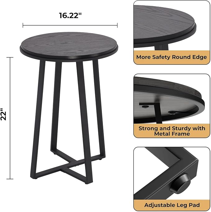 Round Black