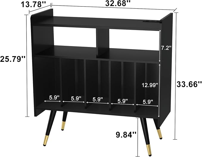 Black-six Compartments (Usb and Socket)