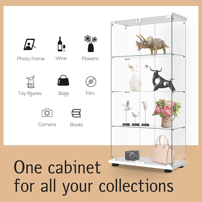 2-door 4-shelf, White