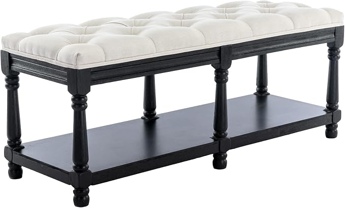 Beige- Black Wood