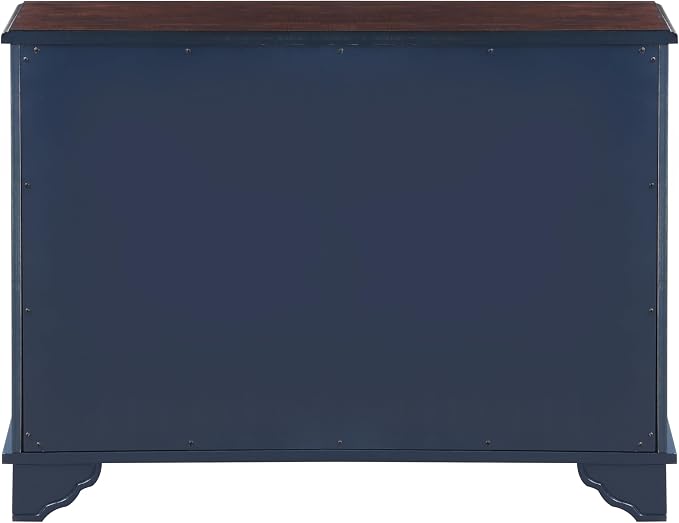 Navy Blue & Brown