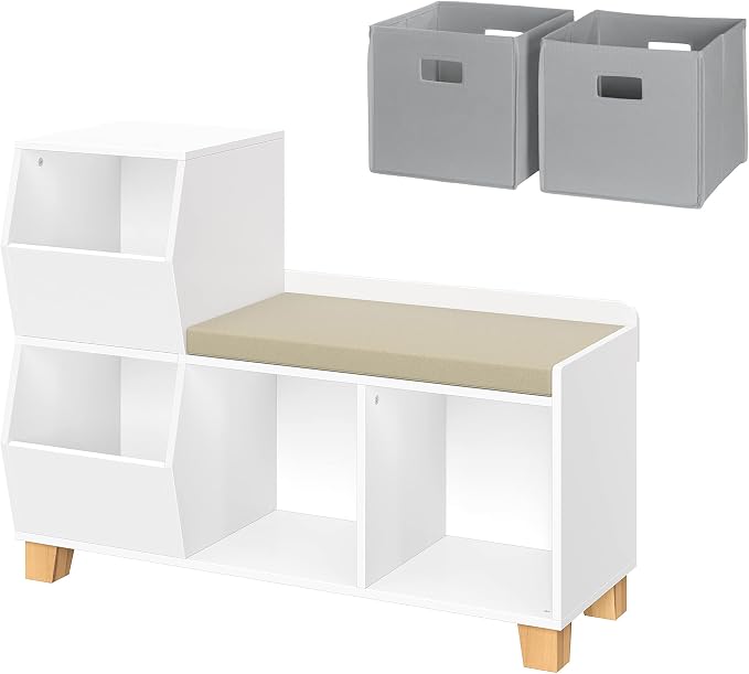 White With 2 Gray Bins
