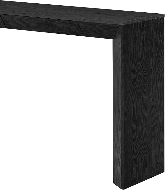 60in Black With Drawers