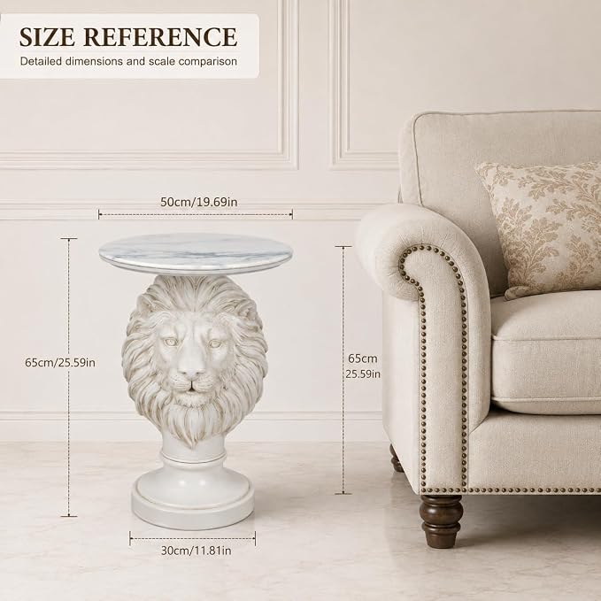 03 Lion - Marble White