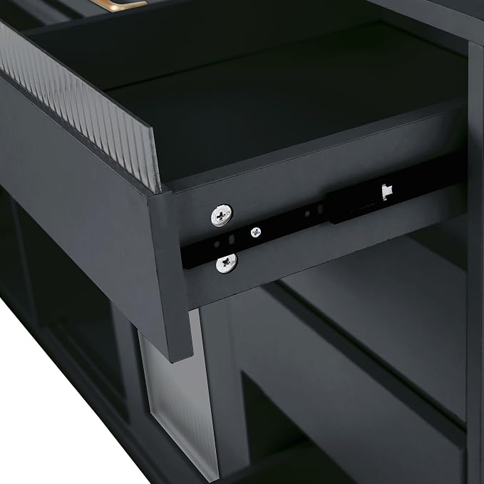 Black + Glass + Mdf + Farmhouse