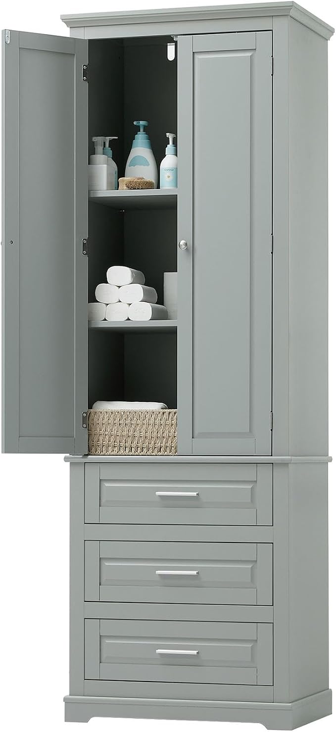 Grey 3 Drawers