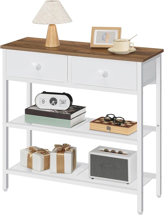 Walnut + White