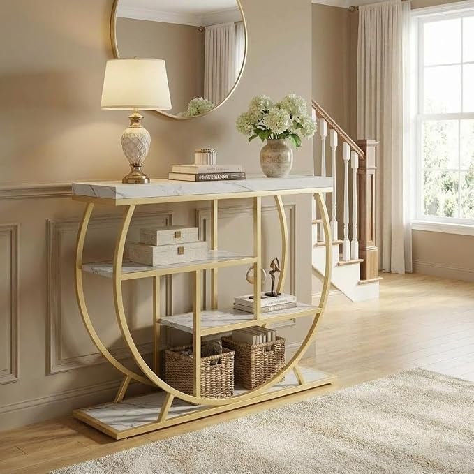 Gold Tube + Marble White