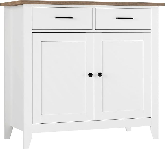 Ivory White/Rustic Brown