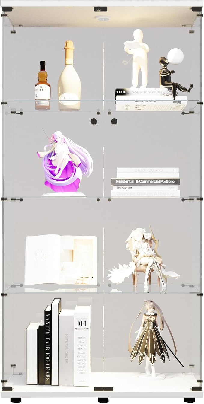 White - 2 Doors & 4 Shelves(led)