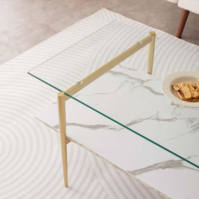 Clear & White Marble