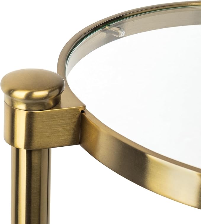 Gold With Tempered Glass Top
