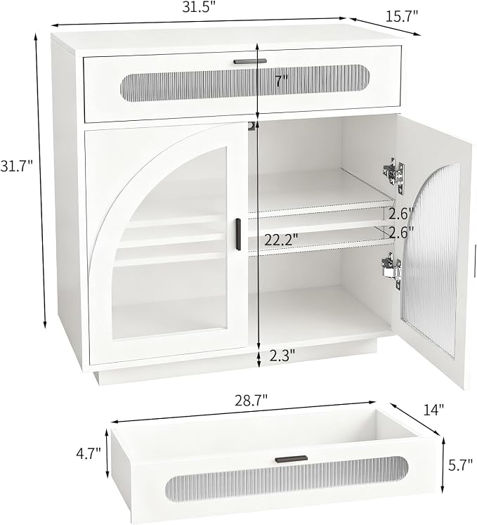 Sideboard W/Drawers_white