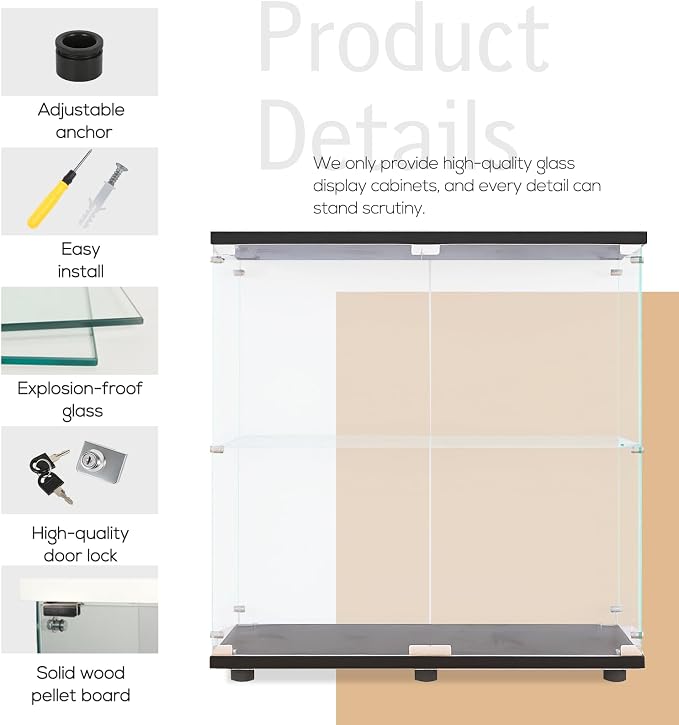 2-door 2-shelf, Black