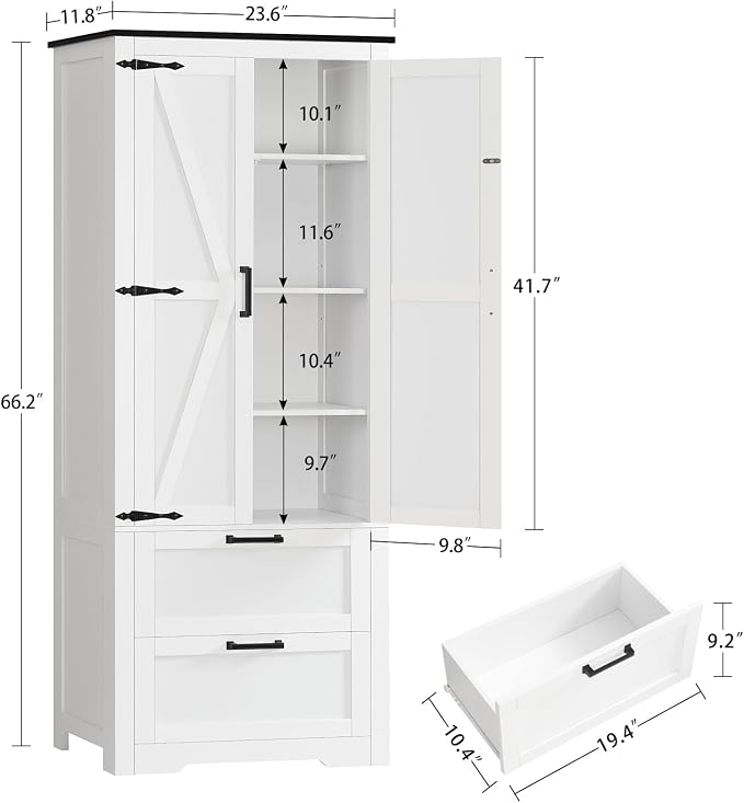 White,2drawers