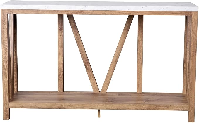 Marble Top/Warm Oak Frame