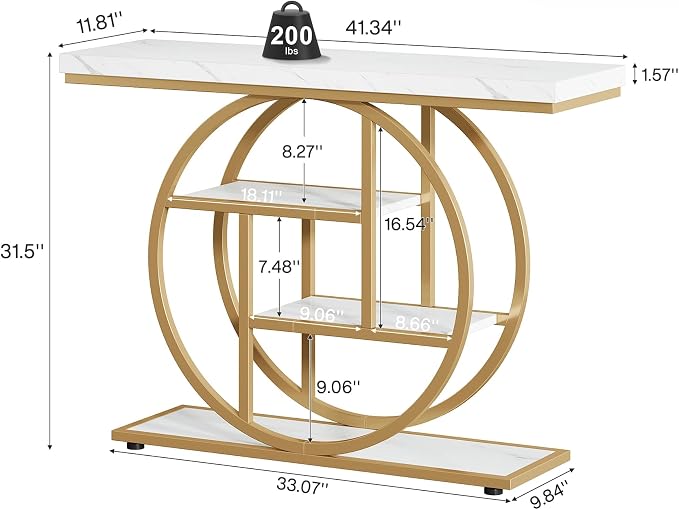 41.34in-white & Gold