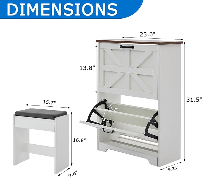 White(free Random Shoe Stool)