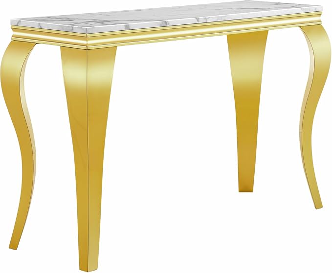 Console Table - White Gold Base