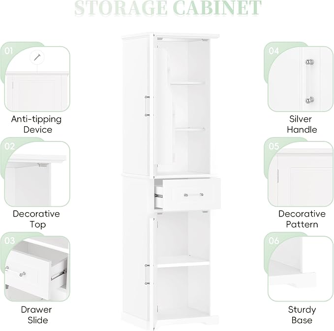 White/One Drawer