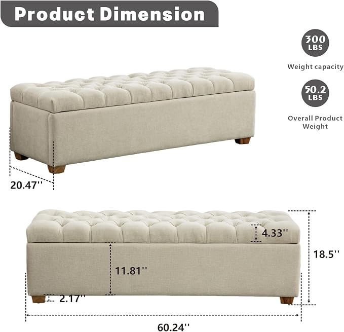 Storage Bench-beige