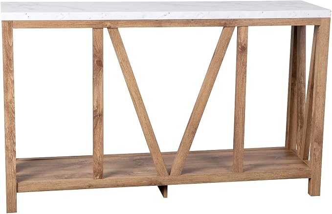 Marble Top/Warm Oak Frame