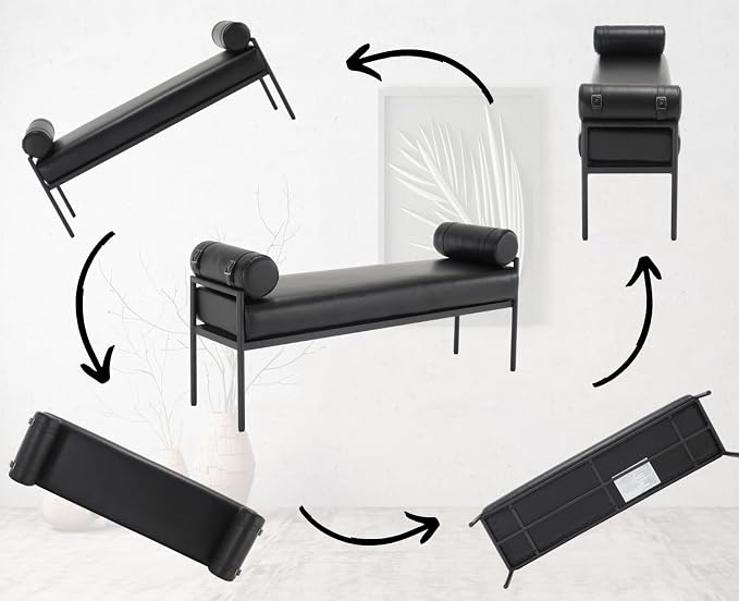 Black Leather Seat-black Leather Strap