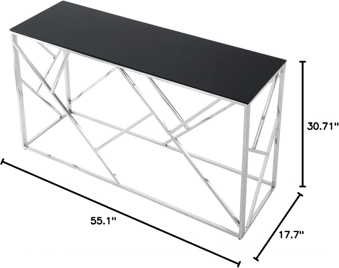 Silver Black - Console Table