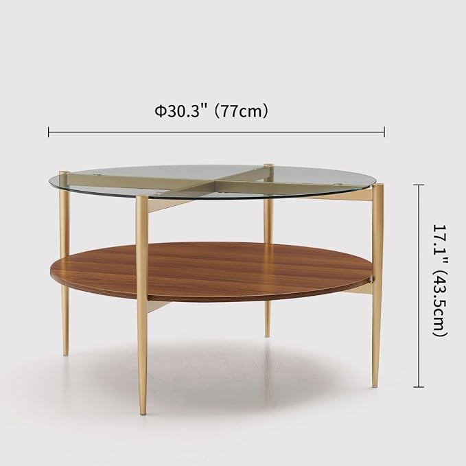 Clear & Walnut