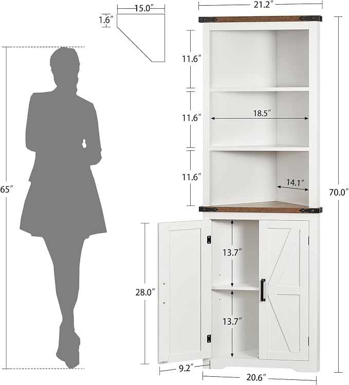 White +Open Shelf