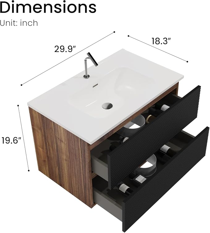 Walnut+black / Single Hole