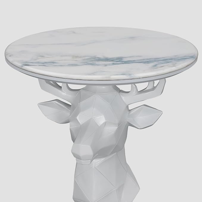 Deer - White Geometric