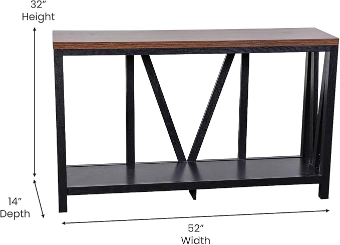Walnut Top/Black Frame