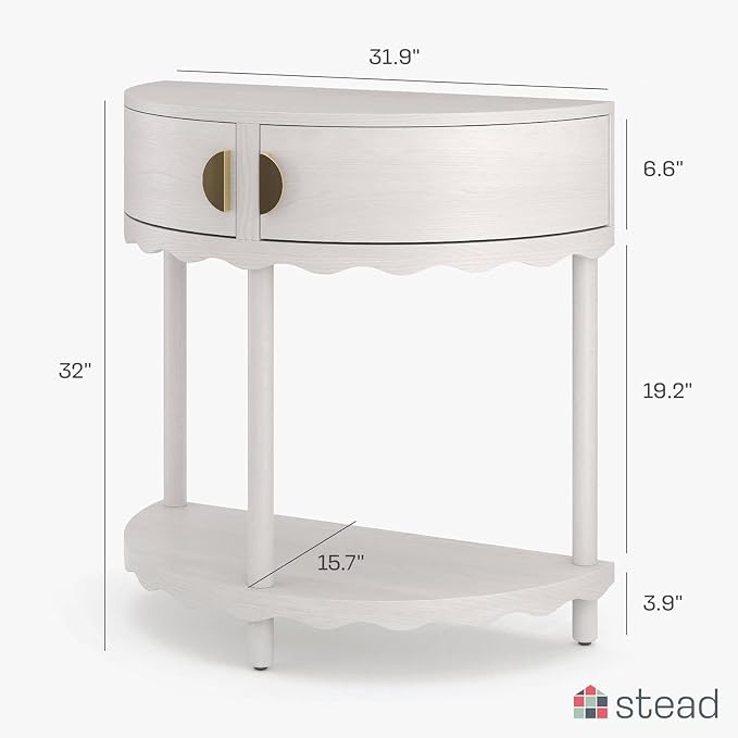 Whitewash Oak With Brass Pulls