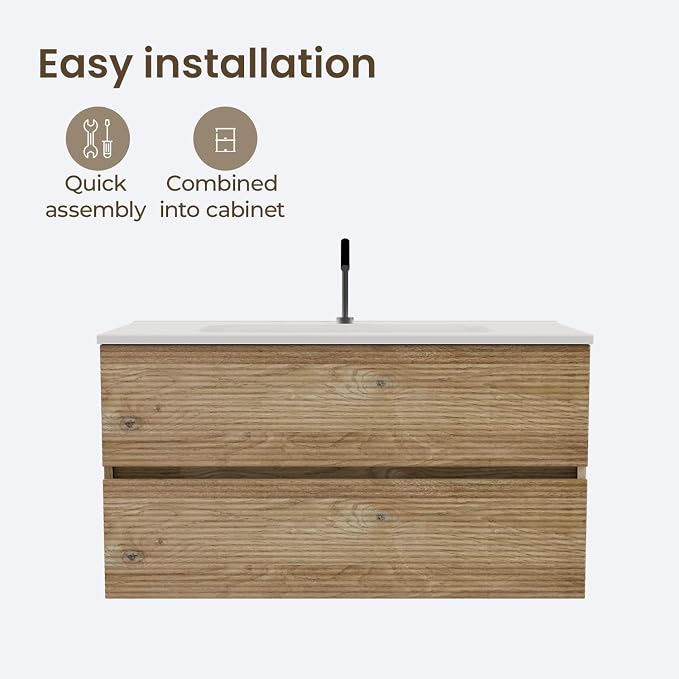 Rough Oak / Single Hole