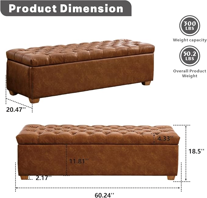 Storage Bench-brown
